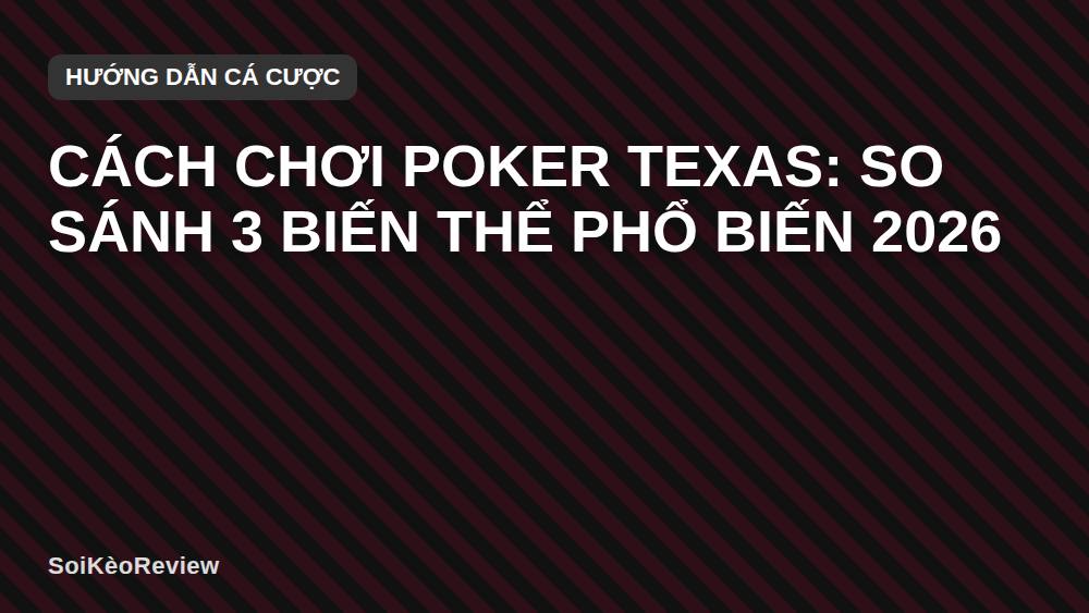 Cách chơi poker Texas: So sánh 3 biến thể phổ biến 2026